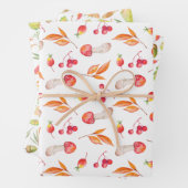 Herbstblätter in Aquarellfarbe Geschenkpapier Set (Beispiel)