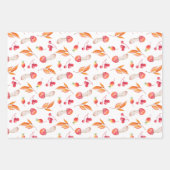 Herbstblätter in Aquarellfarbe Geschenkpapier Set (Vorderseite)