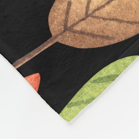 Herbstblätter in Aquarellfarben: nahtloses Muster Fleecedecke (Ecke)