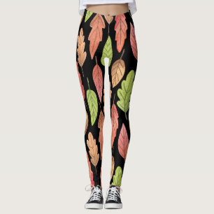 Herbstblätter in Aquarellfarben: nahtloses Muster Leggings