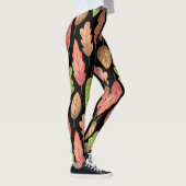 Herbstblätter in Aquarellfarben: nahtloses Muster Leggings (Rechts)