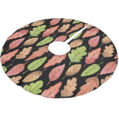 Herbstblätter in Aquarellfarben: nahtloses Muster Polyester Weihnachtsbaumdecke (Schrägansicht)