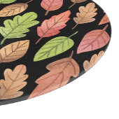 Herbstblätter in Aquarellfarben: nahtloses Muster Schneidebrett (Ecke)