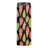 Herbstblätter in Aquarellfarben: nahtloses Muster Thermosbecher (Rückseite)