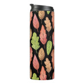 Herbstblätter in Aquarellfarben: nahtloses Muster Thermosbecher (Nach rechts gedreht)