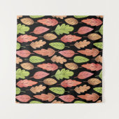 Herbstblätter in Aquarellfarben: nahtloses Muster Wandteppich (Vorderseite (Horizontal))