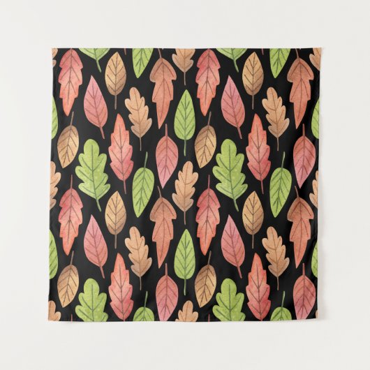 Herbstblätter in Aquarellfarben: nahtloses Muster Wandteppich (Vorderseite)