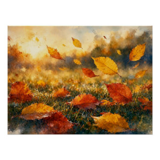 Herbstblätter in Bewegung, Poster