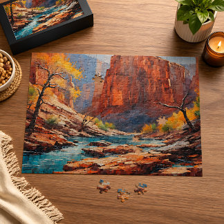 Herbstblätter in der Schlucht Puzzle