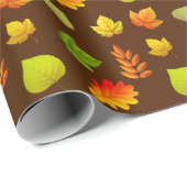 Herbstblätter in dunkelbraun geschenkpapier (Rolleneckpunkt)