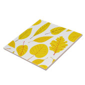 Herbstblätter in Gelb Fliese (Seite)