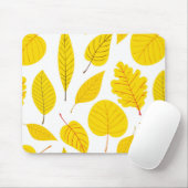 Herbstblätter in Gelb Mousepad (Mit Mouse)