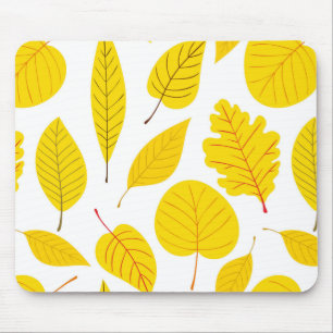 Herbstblätter in Gelb Mousepad