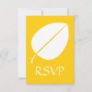 Herbstblätter in Gelb RSVP-Karte RSVP Karte