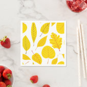 Herbstblätter in Gelb Serviette (Beispiel)
