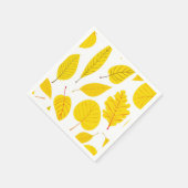 Herbstblätter in Gelb Serviette (Ecke)