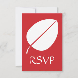 Herbstblätter in Kirsche RSVP-Karte RSVP Karte