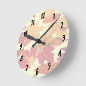 Herbstblätter in rot-orange-braune Uhr (Winkel)