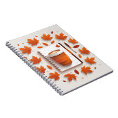 Herbstblätter & Kaffee Spiralblock Notizblock (Rechte Seite)