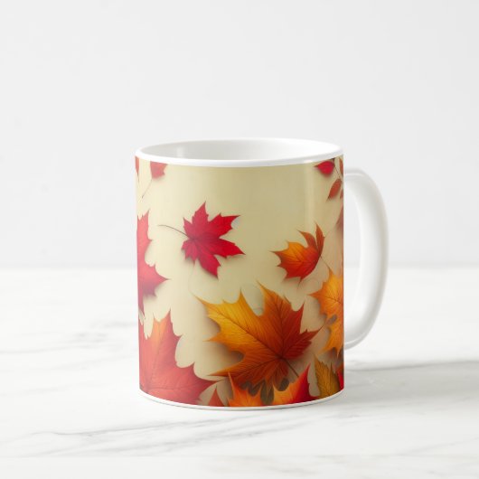Herbstblätter Kaffeetasse (VorderseiteRechts)