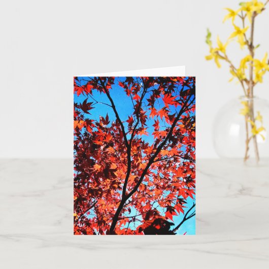 Herbstblätter Karte (Gelbe Blume)