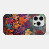 Herbstblätter-Kaskade, farbenfrohes Herbstdesign iPhone Hülle (Rückseite (Horizontal))