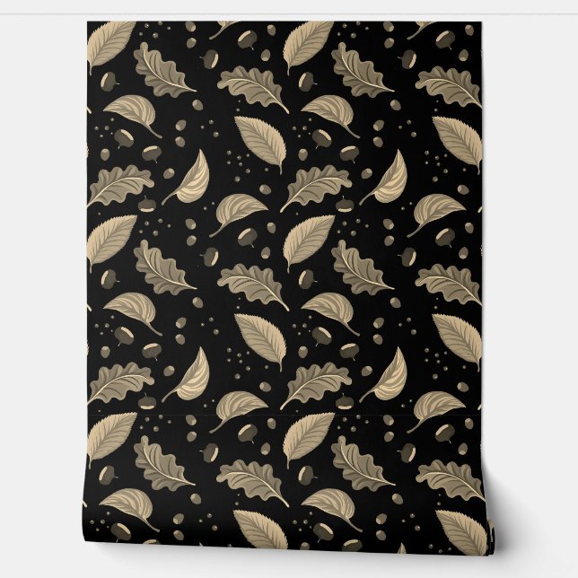 Herbstblätter, Kastanien, Haselnüsse und Berries F Tapete (Abrollen)