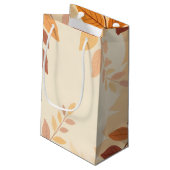Herbstblätter Kleine Geschenktüte (Rückseite Schrägansicht)