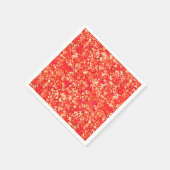 Herbstblätter, Korallenorange Serviette (Ecke)