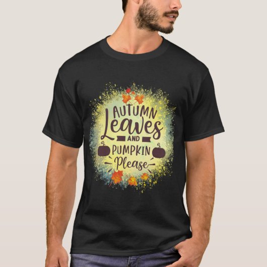 Herbstblätter Kürbis bitte Oversized T-Shirt (Vorderseite)