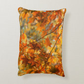 Herbstblätter Kürbis Orange Farbe Dekokissen (Rückseite(Vertikal))