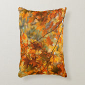 Herbstblätter Kürbis Orange Farbe Dekokissen (Vorderseite(Vertikal))