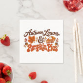 Herbstblätter Kürbiskuchen Herbst Serviette (Beispiel)