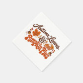 Herbstblätter Kürbiskuchen Herbst Serviette (Ecke)