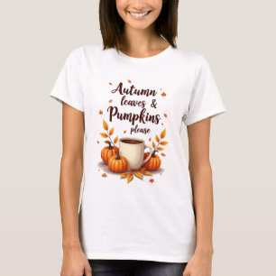 Herbstblätter & Kürbisse bitte T-Shirt