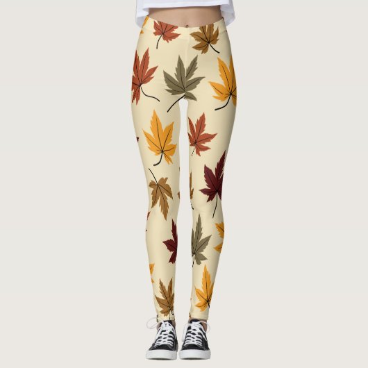 Herbstblätter Leggings (Vorderseite)