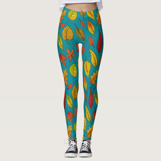 Herbstblätter Leggings (Vorderseite)