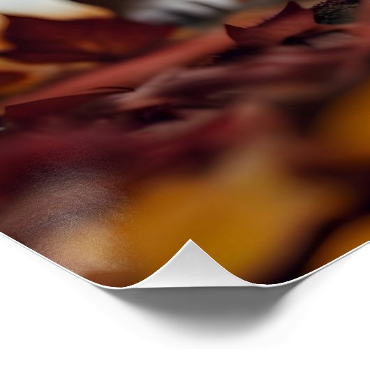 Herbstblätter Lion Poster (Ecke)