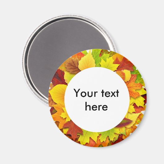 Herbstblätter Magnet (Vorderseite/Rückseite)