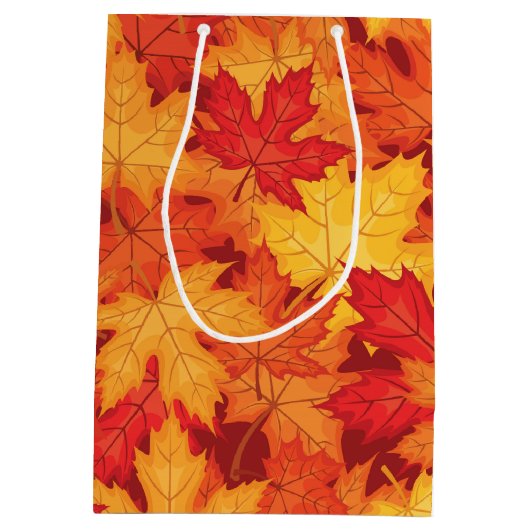 Herbstblätter Mittlere Geschenktüte (Rückseite)