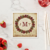 Herbstblätter-Monogramm Thanksgiving-Dinner Serviette (Beispiel)