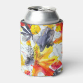 Herbstblätter: Muster für Wasserfarben Dosenkühler (Kanne Vorderseite)