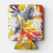 Herbstblätter: Muster für Wasserfarben Dosenkühler (Rückseite)