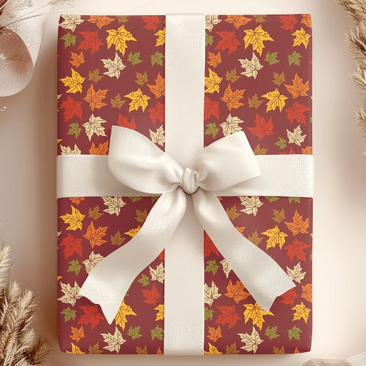 Herbstblätter-Muster Geschenkpapier