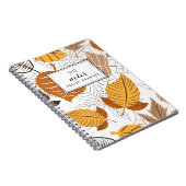 Herbstblätter-Muster Personalisiertes Notizbuch Notizblock (Rechte Seite)