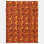 Herbstblätter-Muster - Warmes Herbstlaub-Design Fleecedecke (Vorderseite)
