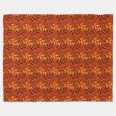 Herbstblätter-Muster - Warmes Herbstlaub-Design Fleecedecke (Vorderseite (Horizontal))