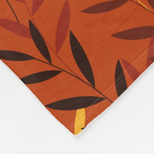 Herbstblätter-Muster - Warmes Herbstlaub-Design Fleecedecke (Ecke)