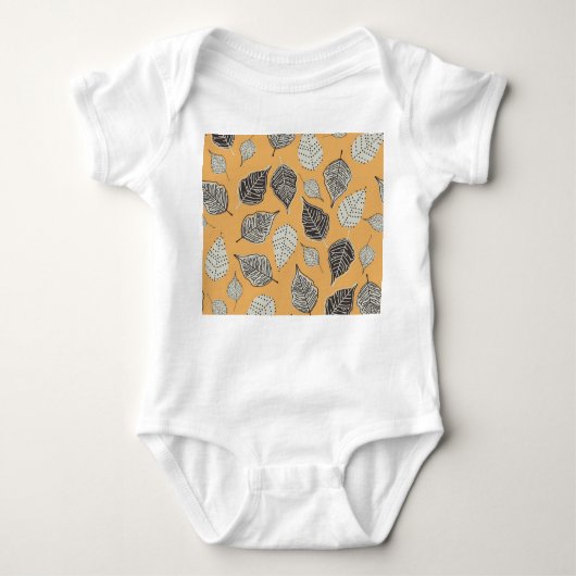 Herbstblätter, nahtlos Vintages Muster. Baby Strampler (Vorderseite)