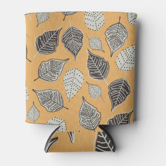 Herbstblätter, nahtlos Vintages Muster. Dosenkühler (Vorderseite)